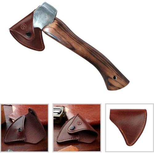 Hunting Axe Hatchet Blade Cover Ax Head Sheath Case Belt Holster Leather Accessories