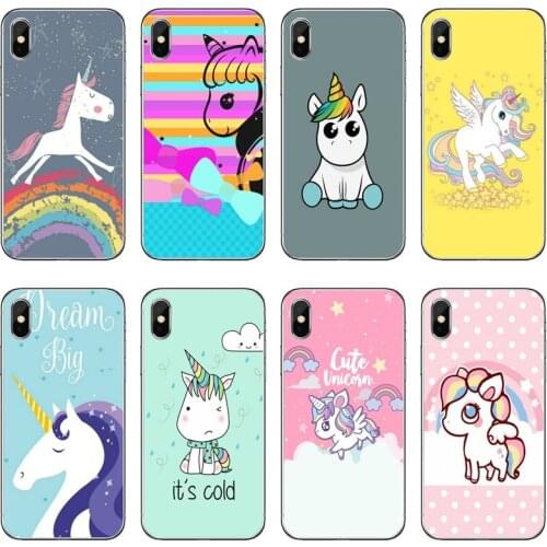 Cute Unicorn Horse Design Accessories Phone Case For Huawei P30 P20 Pro P10 P9 P8 Lite Y5 Y6 Y7 Y9 P Smart Plus 2018 2019