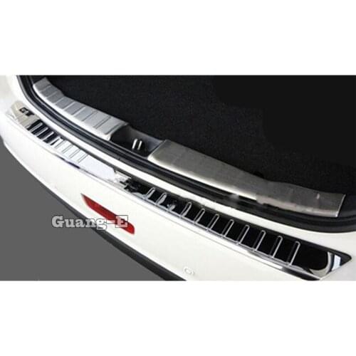 For Mitsubishi ASX 2013 2014 2015 Car External Rear Outside Bumper Internal Inside Protect Inner Trunk Trim Cover Plate Pedal