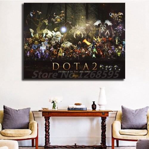 Dota 2 Defense Of the Ancients Character Wallpaper Art Canvas Poster Painting Wall Picture Print Home Bedroom Decoration Artwork