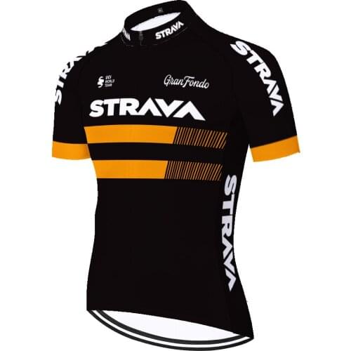 2021 Strava cycling jersey short sleeve quick dry team cycling shirt men Summer breathable abbigliamento bici da corsa uomo