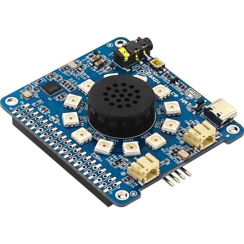 Voice HAT Raspberry Pi Dual Microphone Voice Recognition Recording AI Smart Speaker Development Board for Raspberry Pi 4B/3B+/3B