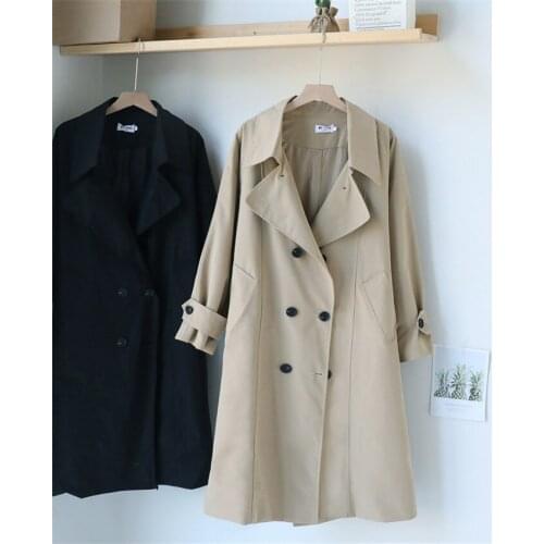 Gowyimmes Women's Double Breasted Trench Coats
