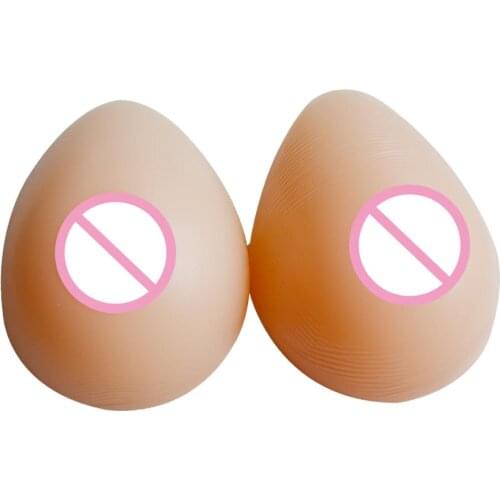 1000g/Pair D Cup False Artificial Silicone Breast Forms Fake Breasts Water-shape For Postoperative Crossdresser Bust Enhancer