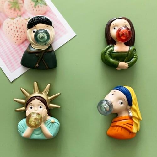 Famous Painting Fridge Magnets Van Gogh MonaLisa Pearl Earrings Liberty Refrigerator MagneticSticker Home Decoration Accessories