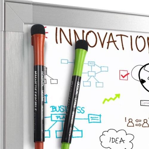 Dry Erase Markers with Eraser, Pack of 12 (with Fine Tip), Assorted