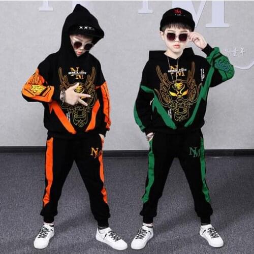 Fashion Autumn Big Boys Clothing Sets Hooded Casual Boys Sport Suit Children Kids Tracksuit 4-13 Years Teenage Clothes