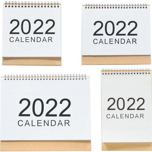 Sep 2021 - Dec 2022 Desk Calendar Standing Flip Desktop Calendar Stand Up Desk Calendar With Strong Twin-Wire Binding