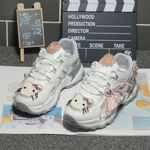 2021 spring new heavy industry cute cat tide brand old shoes womens thick-soled white sports casual shoes