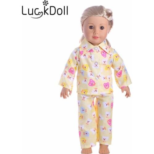 5 New arrivals hand pajamas Fit For 18Inch American Doll&43cm Baby Doll