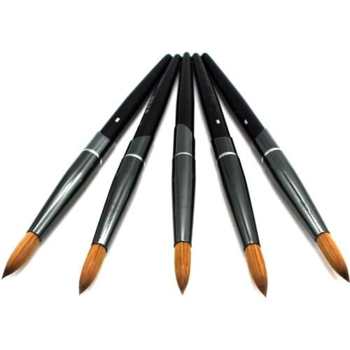 Kolinsky Sable Hair Professional UV Gel Nail Art Acrylic Nail Painting Carving Pen Brush #8 #10 Liquid Powder DIY Drawing