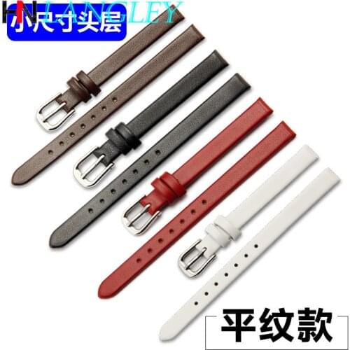 Soft Geunine Leather Watch Band Womens Strap 6mm 8mm 10mm 13mm 15mm 17 MM Small Size Width First Layer Cowhide Watch Bands Belt