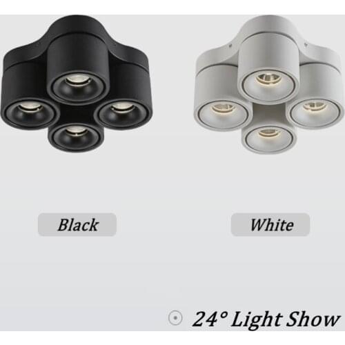 Dimmable Folding Rotating LED Downlights 40W 60W COB LED Ceiling Lamp Spot Lights AC85-265V LED Wall Lamps Indoor Lighting