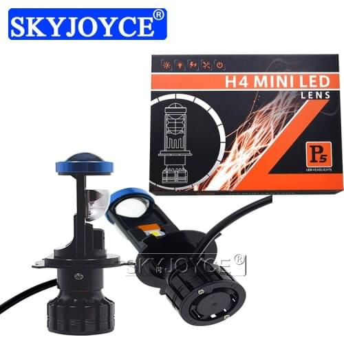 SKYJOYCE 2021 New H4 LED Mini Projector Lens H4 LED Car Light Bulb 12000LM Auto Hi/Lo Beam 70W LED Headlight Bulbs 12V 24V 6000K