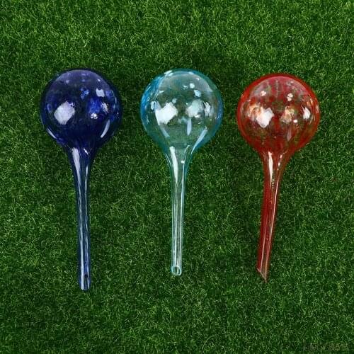 1Pc Automatic Watering Glass Ball Plant Watering Globes Watering Bulb European Style Colored Glass Waterer