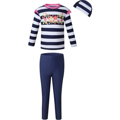 Vivobiniya Kid girls rash guard swimsuits Baby girls two-piece swimsuits Toddler swimwear UPF50