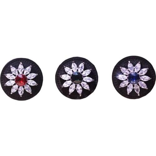 High-end water drill button jacket top dress dress jaded crystal button wood button DIY flower