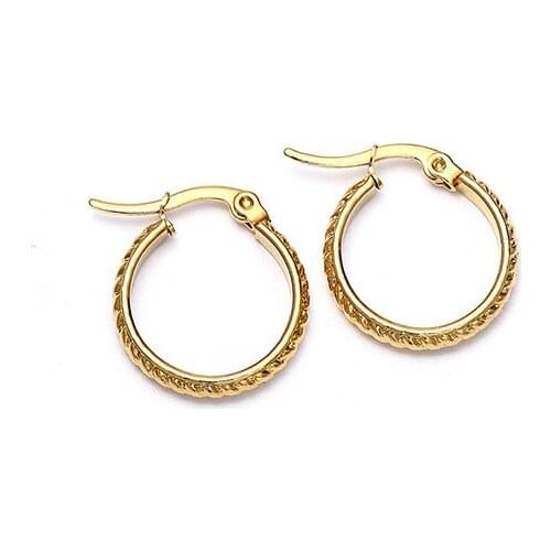 WTLTC High Quality Small Twisted Hoop Earrings for Women Simple Geometrical Round Earrings Chunky Twist Hoops Earrings Jewelry