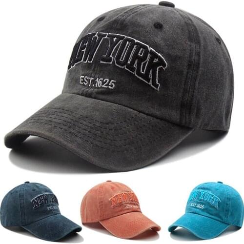100% Cotton Adult Baseball Cap Washed Dad Hats for Men 3D Embroidery Grey Orange Brown Navy Khaki Size 58cm