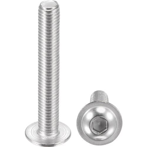 Uxcell M8x55mm 304 Stainless Steel Flanged Button Head Socket Cap Screws 20pcs