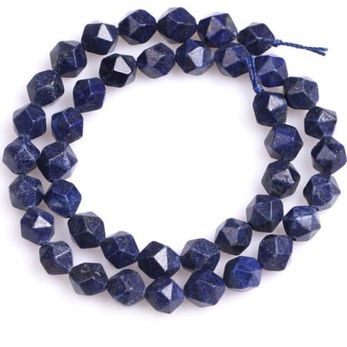 5-12mm Natural Round Dyed Color Blue Lapis Lazuli Stone Beads For Jewelry Making Beads 15'' Needlework DIY Beads Trinket