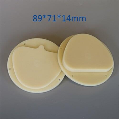 5 Pieces 89x71x14mm Dental PMMA Blocks For CADCAM Milling Amann Girrbach System Three Color PMMA Disc For Temporary Crowns