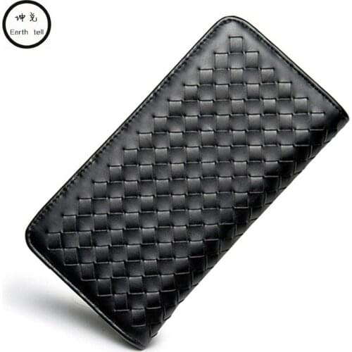 Multi card bit brand arrival men women bags famous designer brand clutch vintage fashion weaving wallet long hand section purse