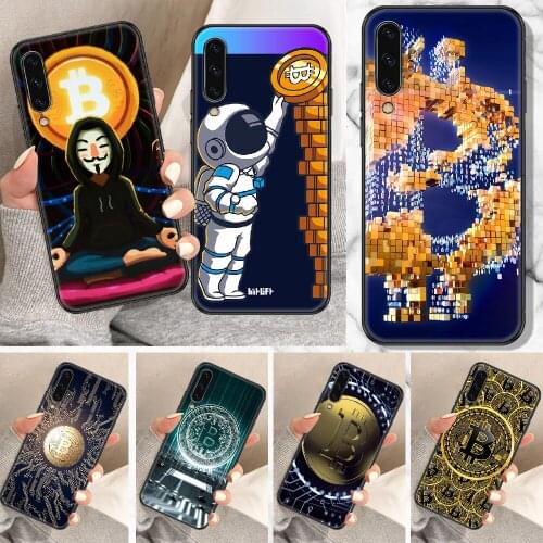 Accept Bitcoin Phone Case For Samsung Galaxy A 10 12 20E 21S 30 32 40 50 51 52 70 71 72 5 6 7 2016 2018 black pretty waterproof