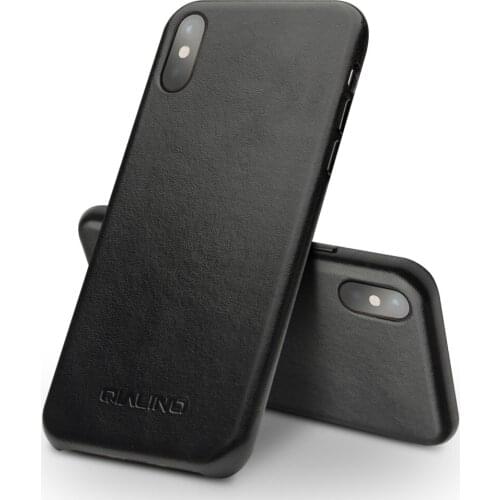 QIALINO Genuine Leather Ultra Thin Phone Case for iPhone X / 10 Luxury Kangaroo Skin Back Cover for iPhone x for 5.8 inches