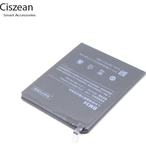 Ciszean 5Pcs 3090mAh BM34 Replacement Battery For Xiaomi Mi Note Pro Bateria Batterij Accumulator AKKU