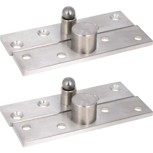 MroMax Cabinet Door 100/57/60mm Large Stainless Steel Inset Offset Pivot Hinge for Home House Kitchen Door Table Silver Tone