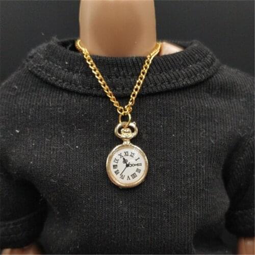 1/6 Scale Pocket Watch Necklace Pendent Models for 12 inch Action Figures Jokers Model Toy