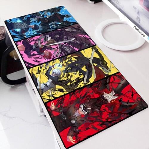 Large Gaming Keyboard Mouse Pad Anime Gamer Mousepad Persona 5 P5 Desk Mat Table Carpet Mausepad 900x400 For Computer Laptop Pad