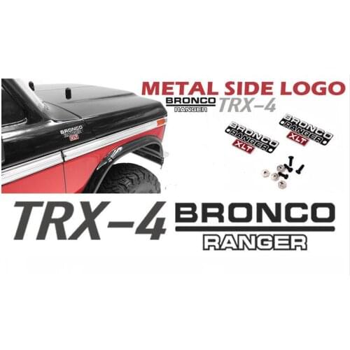 Metal Color Side Bronco Logo sticker For 1/10 Scale TRX4 T4 hRAXXAS D110 Defender TACTICAL UNIT BRONCO Fordd CRAWLER