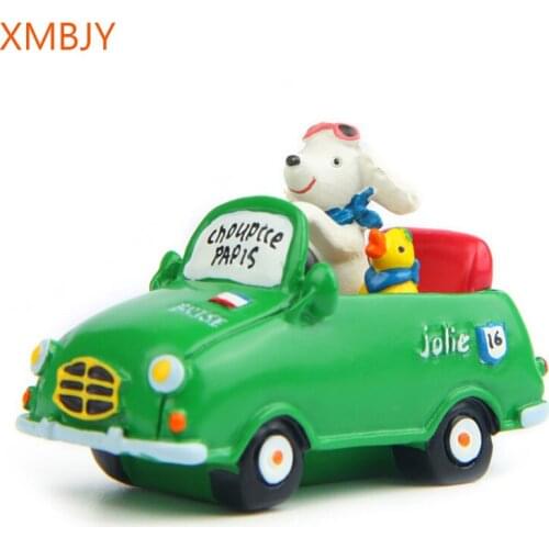 Wholsesale PVC Cute Pet Cartoon Dog Hand-made DIY Micro Landscape Landscaping Doll Birthday Baking Decoration