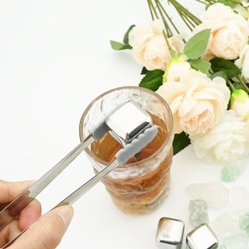 Reusable Food Grade Beer Fast Cooling Cube 18/10 Stainless Steel Ice Cubes Whisky Stones Ice Cubes Set Chilling Rock Party Tool