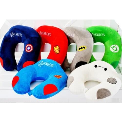 Machine model direct memory foam pillow, U shape cartoon lovely travel rest neck pillow , 6 colors