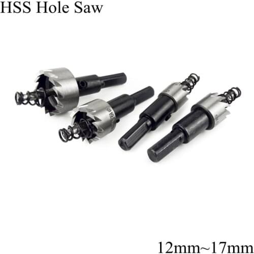 12mm 13mm 14mm 15mm 16mm 16.5mm 17mm HSS Drill Bit Metal Hole Saw Set High Speed Steel Carbide Cutter Woodwork Stainless Alloy