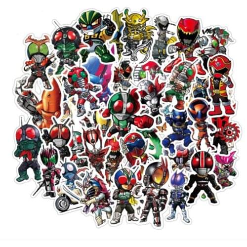 50pcs Cartoon Anime Kamen Rider Stickers Classic Graffiti Car Styling Bike Motorcycle Sticker Laptop Luggage JDM Decals