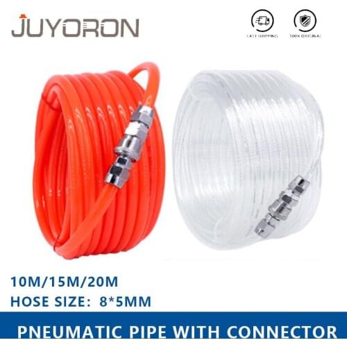5x8mm Pneumatic Pipe WithConnector Air Tube Compressor Hose For Straight Tube High Pressure Flexible PE Pipe Air