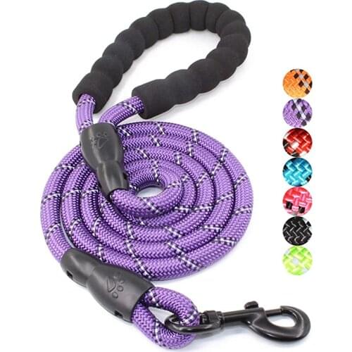 Durable Large Dog Leash Training Running Rope Lead Harnesses Handle Medium Big Dog Collar Leashes Strong for Labrador Rottweiler
