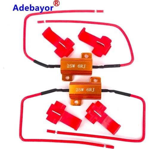 Adebayor 12PCS 25W 6ohm Load Resistor Resistance for Car LED Flash Indicator Controller CANBUS Problem FREE SHIPPING 12V