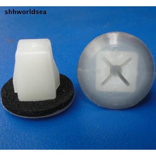 Shhworldsea 100pcs auto fastener plastic clips grommet for mazda