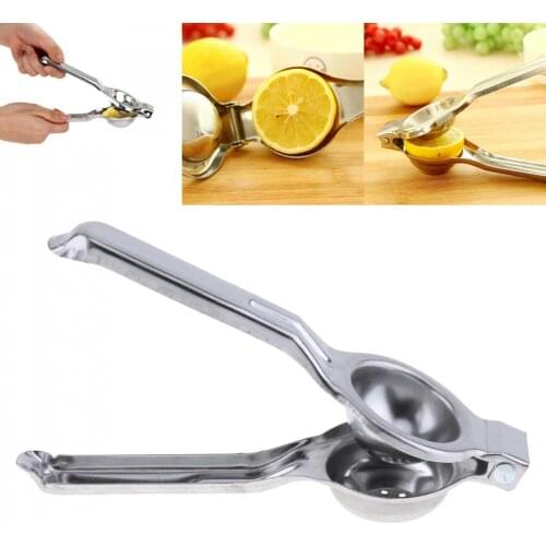 Stainless Steel Sliver Lemon Orange Squeezer Juicer with Hand Press Squeeze Juice for Kitchen Tools