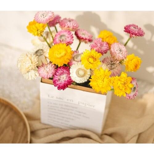 15-20cm Dried Daisy Flowers Bouquet Party Home Decoration Real Dry Flower Wedding Arrangement Flower Home Room Table Decoration