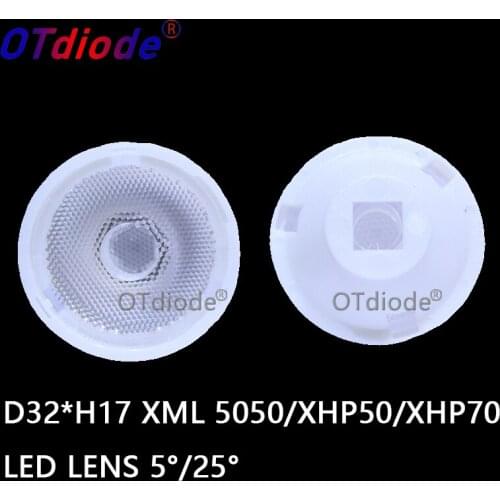 1PCS CREE XML T6 XHP50.2 XHP70.2 XHP50 XHP70 MK-R MKR 5050 7070 Led Lens Optical Grade PMMA Led Lens 32mm Reflector Collimator
