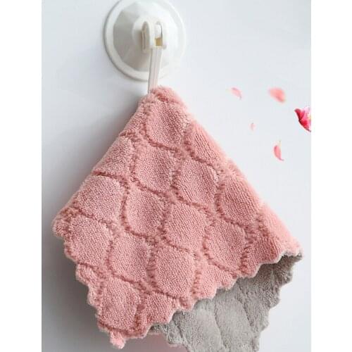 Thick kitchen housework clean soft not easy to lose hair decontamination water dishwashing table cloth J05