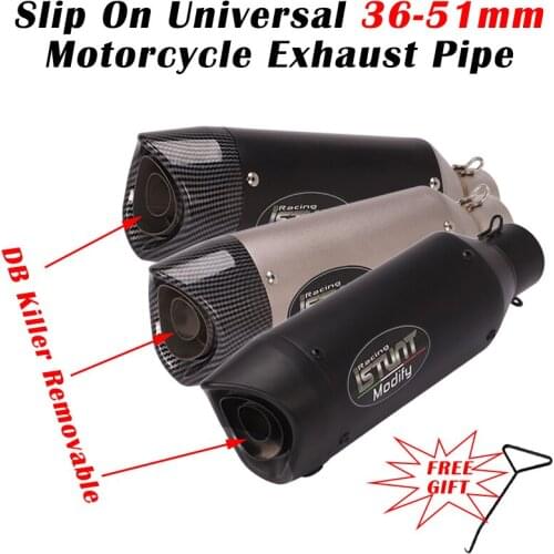 Universal Motorcycle Exhaust Pipe Escape Silencer Modified Muffler DB Killer For Z1000 TMAX530 z900 Ninja 250 R1 CR390 DUKE390