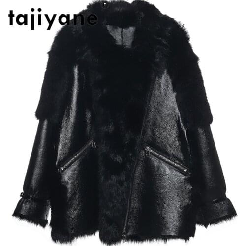 Tajiyane Winter 2020 Real Leather Jacket Women Natural Wool Fur Coats Woman Genuine Sheepskin Jackets Slim Abrigo Mujer TN1352