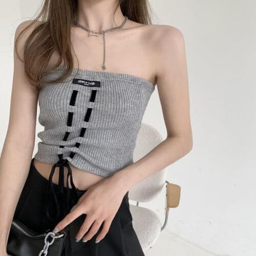 Women Tanks Tops off-Shoulder Sports Sling Vest Womens Summer Drawstring Adjustable Sleeveless Top Camis Crop Top For Women